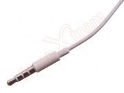White handsfree / earphones design Phone (earphone) with microphone and volume control with 3.5mm jack connector